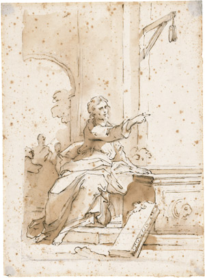 Lot 6459, Auction  112, Ricci, Sebastiano - zugeschrieben, Studie zu Christus und die Samariterin