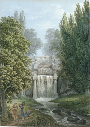 Lot 6569, Auction  112, Hammer, Christian Gottlob, Ansicht des Canope-Tempels im Park Sofiyivka in der Stadt Uman, Ukraine