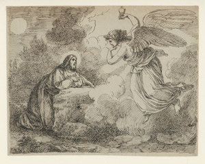 Lot 6721, Auction  112, Bergler d. J., Joseph, Christus am Ölberg mit herabsteigendem Engel
