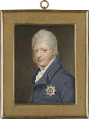 Lot 6842, Auction  112, Englisch, um 1815. Bildnis des Adolphus Frederick, 1. Duke of Cambridge (1774-1850), in blauer Jacke mit Bruststern des Hosenbandordens