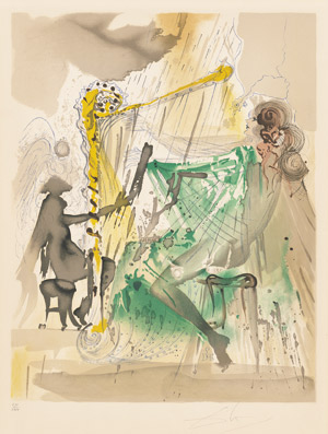 Los 7067 - Dalí, Salvador - Platz in Sevilla; Die Harfenspielerin; Gebirgsszene - 0 - thumb