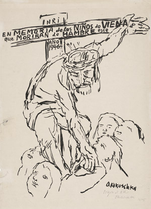 Lot 7201, Auction  112, Kokoschka, Oskar, Christus hilft den hungernden Kindern