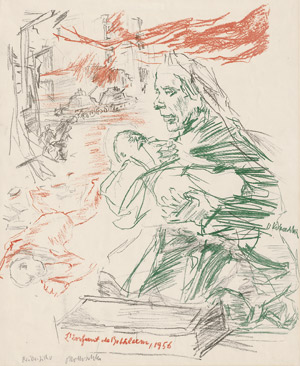 Lot 7203, Auction  112, Kokoschka, Oskar, L'enfant de Betléem (Madonna im Straßenkampf)