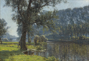 Lot 7360, Auction  112, Soya-Jensen, Carl Martin, Dänische Flusslandschaft im Sommer