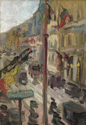 Lot 8150, Auction  112, Kretschmann-Winckelmann, Frieda, Beflaggte Straße (Brüssel)