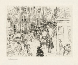 Lot 8211, Auction  112, Liebermann, Max, Die Judenstraße in Amsterdam