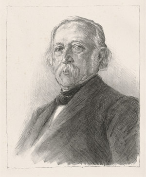 Lot 571, Auction  113, Liebermann, Max, Theodor Fontane. Orig.-Lithographie auf Kupferdruckkarton 