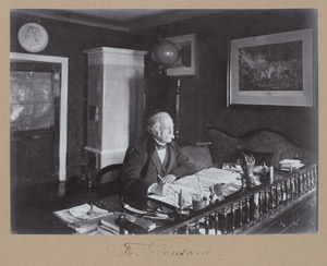 Lot 572, Auction  113, Fontane, Theodor, "Theodor Fontane in seinem Arbeitszimmer". Orig.-Photographie auf Albuminpapier