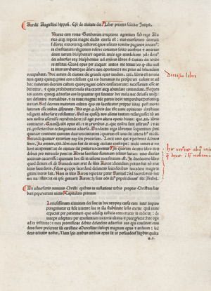 Lot 1024, Auction  113, Augustinus, Aurelius, De civitate dei. Neapel, Matthias v.Olmütz, 1477