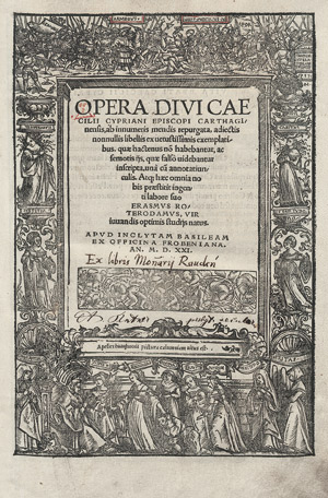 Lot 1095, Auction  113, Cyprian, Thascius Caecilius, Opera