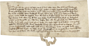 Lot 2187, Auction  113, Kaufbrief 1392 aus der Altmark, Niederdeutsche Pergament-Urkunde