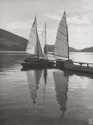 Lot 4083, Auction  113, Aufsberg, Lala, Sailboats on lake