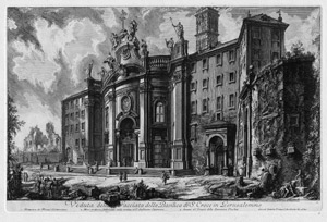 Lot 5345, Auction  113, Piranesi, Giovanni Battista, Veduta della Facciata della Basilica di S. Croce in Gerusalemme