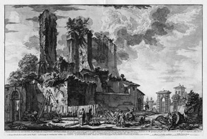 Lot 5346, Auction  113, Piranesi, Giovanni Battista, Veduta dell' avanzo del Castello, che prendendo una porzione dell' Acqua Giulia...