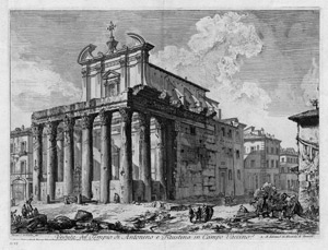 Lot 5347, Auction  113, Piranesi, Giovanni Battista, Veduta del Tempio di Antonino e Faustina in Campo Vaccino