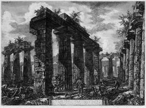 Lot 5356, Auction  113, Piranesi, Giovanni Battista, Vue des restes du pronaos de l'édifice que l'on peut considérer comme le Collège des Anfictions