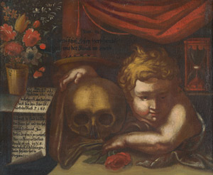 Lot 6040, Auction  113, Deutsch, um 1771. Memento Mori: "Das menschlich Leben verschwindt, wie der Rauch im wiend"