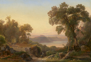 Lot 6063, Auction  113, Völcker, Otto, Castel Gandolfo am Albaner See im Abendlicht