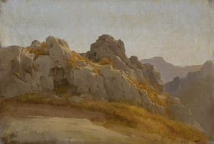 Lot 6102, Auction  113, Deutsch, um 1845. Karstlandschaft mit Kakteen