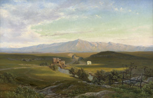 Lot 6172, Auction  113, Læssøe, Thorald, Landschaft mit Ruine in der römischen Campagna