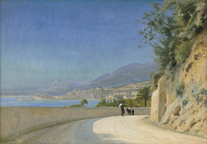 Lot 6202, Auction  113, Zacho, Christian, Küstenstrasse an der Cote d'Azur mit Blick auf Menton