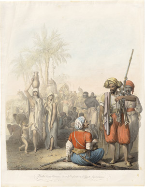 Lot 6847, Auction  113, Opiz, Georg Emanuel, Ägypten: Rast der Karawane an einer Oase