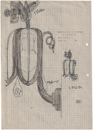 Lot 6871, Auction  113, Hoffmann, Josef, Entwurf für eine Wandleuchte