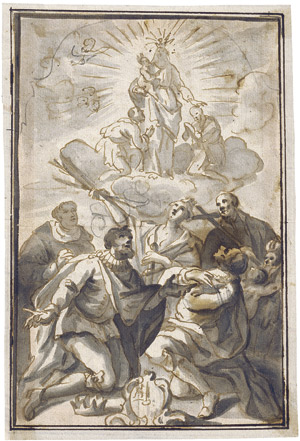 Lot 6941, Auction  113, Heindl, Wolfgang Andreas - zugeschrieben, Heilige und ein König in Anbetung der Madonna