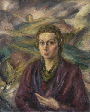 Lot 8305, Auction  113, Albert-Lasard, Lou, Portrait von Madame Fankhauser vor einer Landschaft