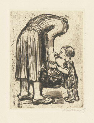 Lot 8427, Auction  113, Kollwitz, Käthe, Stehende Mutter, ihr Büblein fütternd