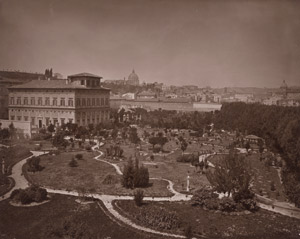Lot 4014, Auction  114, Braun & Cie, Adolphe, View of Rome with Villa Farnesina and gardens
