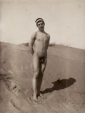 Lot 4029, Auction  114, Gloeden, Wilhelm von, Nude youth on beach