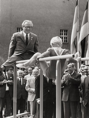 Lot 4251, Auction  114, Lachmann, Herbert, Erich Honecker at sports event opening (Turn- und Sportfest), Leipzig