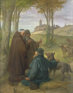 Lot 6043, Auction  114, Schönherr, Karl Gottlob, Zwei Mönche im Gespräch mit einem Hirten