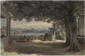 Lot 6065, Auction  114, Deutsch, um 1850. Aussichtsterrasse am Luganosee