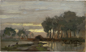 Lot 6093, Auction  114, Weber, Paul, Waldsee bei Sonnenuntergang