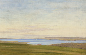 Lot 6102, Auction  114, Skovgaard, Peter Christian Thamsen, Weite Fjordlandschaft mit Bauernhaus