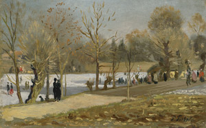 Lot 6153, Auction  114, Tübbecke, Paul Wilhelm, Weimar: Eisvergnügen im Stadtpark an der Ilm