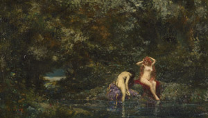 Lot 6173, Auction  114, Diaz de la Peña, Narcisse, Badende Nymphen an einem Waldsee