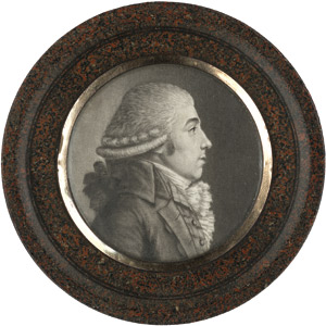 Lot 6356, Auction  114, Chrétien, Gilles-Louis - zugeschrieben, Profilbildnis eines jungen Mannes nach rechts, auf "poudre d'écaille"-Dose