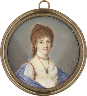 Lot 6429, Auction  114, Pérès, Henri, Bildnis einer jungen Frau in weißem Kleid mit fliederfarbenem Schal