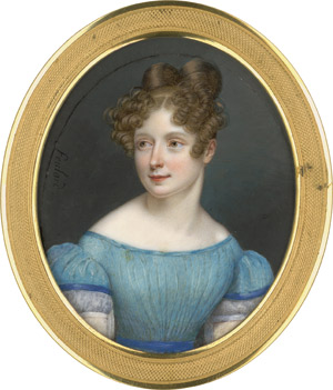 Lot 6451, Auction  114, Feulard, Jean-Pierre, Bildnis einer zur Seite blickenden jungen blonden Frau in hellblauem Kleid