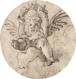 Lot 6502, Auction  114, Novelli, Pietro, Fliegender Putto mit Lorbeerkranz