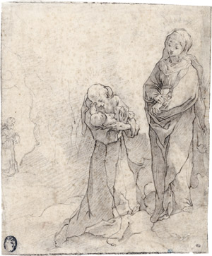 Lot 6531, Auction  114, Vanni, Francesco - zugeschrieben, Madonna und der hl. Franziskus, das Kind haltend