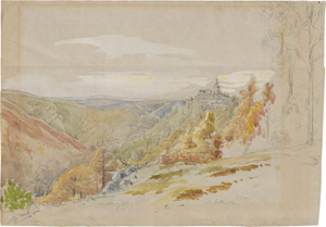 Lot 6806, Auction  114, Deutsch, 1870. Ansicht der Burg Falkenstein im herbstlichen Harz