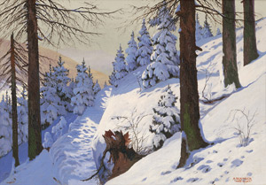 Lot 7210, Auction  114, Geringer, Hans, Winterlandschaft im Wienerwald