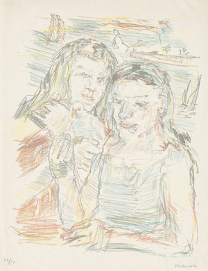 Lot 8152, Auction  114, Kokoschka, Oskar, Zwei Mädchen mit Taube