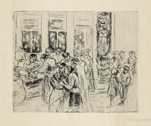 Lot 8189, Auction  114, Liebermann, Max, Aus dem Judenviertel in Amsterdam: Straßenhandel