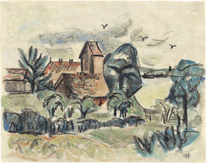 Lot 8252, Auction  114, Pechstein, Hermann Max, Dorfkirche