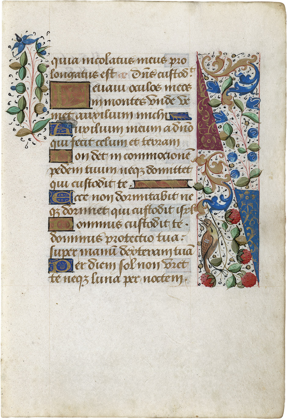 Lot 1002, Auction  115, Horae Beatae Mariae Virginis, Einzelblatt aus einem spätmittelalterlichen Stundenbuch mit einer Miniatur 